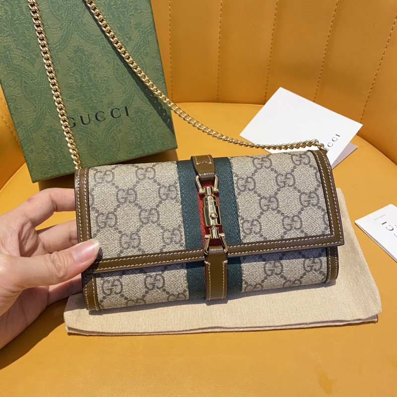 Gucci Replica Brown Jackie 1961 chain wallet 652681 bag